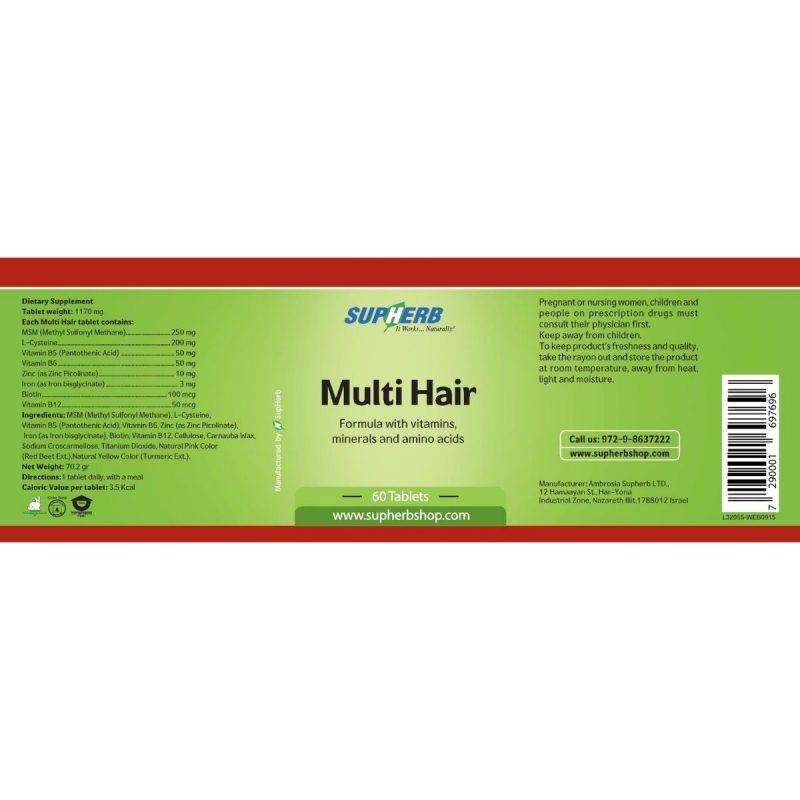 La vita pharmacy georgia constantinou limassol cyprus product Supherb Multi Hair, 30 Tablets 2