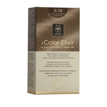 La vita pharmacy georgia constantinou limassol Cyprus product Apivita My Color Elixir 9.38 Very Light Blonde Gold Pearl Permanent Hair Color 50ml