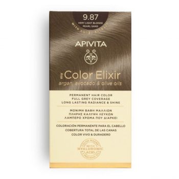 La vita pharmacy georgia constantinou limassol Cyprus product Apivita My Color Elixir 9.87 Very Light Blonde Pearl Sand Permanent Hair Color 50ml