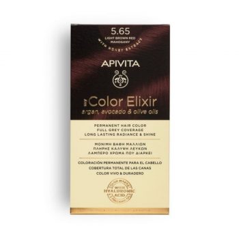 La vita pharmacy georgia constantinou limassol Cyprus product Apivita My Color Elixir 5.65 Light Brown Red Mahogany Permanent Hair Color 50ml