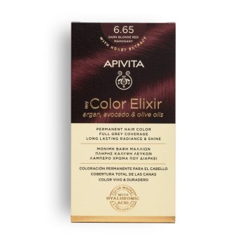 La vita pharmacy georgia constantinou limassol Cyprus product Apivita My Color Elixir 6.65 Dark Blonde Red Mahogany Permanent Hair Color 50ml