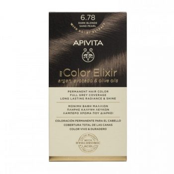 La vita pharmacy georgia constantinou limassol Cyprus product Apivita My Color Elixir 6.78 Dark Blonde Sand Pearl Permanent Hair Color 50ml