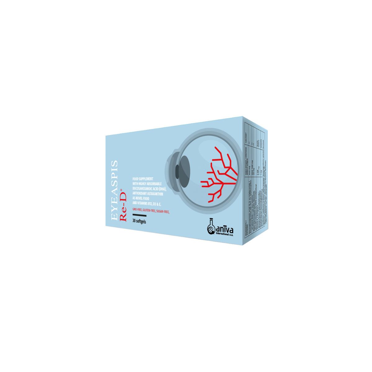 La vita pharmacy georgia constantinou limassol Cyprus product Aniva Eyeaspis Re-D 30 Softgels