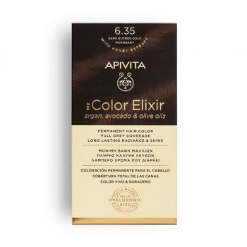 La vita pharmacy georgia constantinou limassol Cyprus product Apivita My Color Elixir 6.35 Dark Blonde Gold Mahogany Permanent Hair Color 50ml