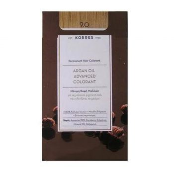 La vita pharmacy georgia constantinou limassol Cyprus product Korres 9.0 Very Light Blonde Permanent Hair Colorant Argan Oil Advanced Colorant 75ml