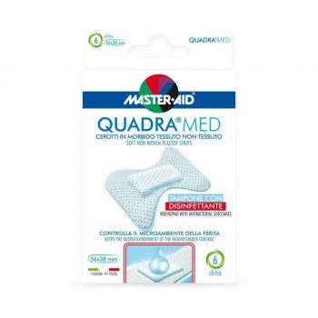La vita pharmacy georgia constantinou limassol Cyprus product Master Aid Quadra Med Soft Non-Woven Plaster Strips 56x38mm