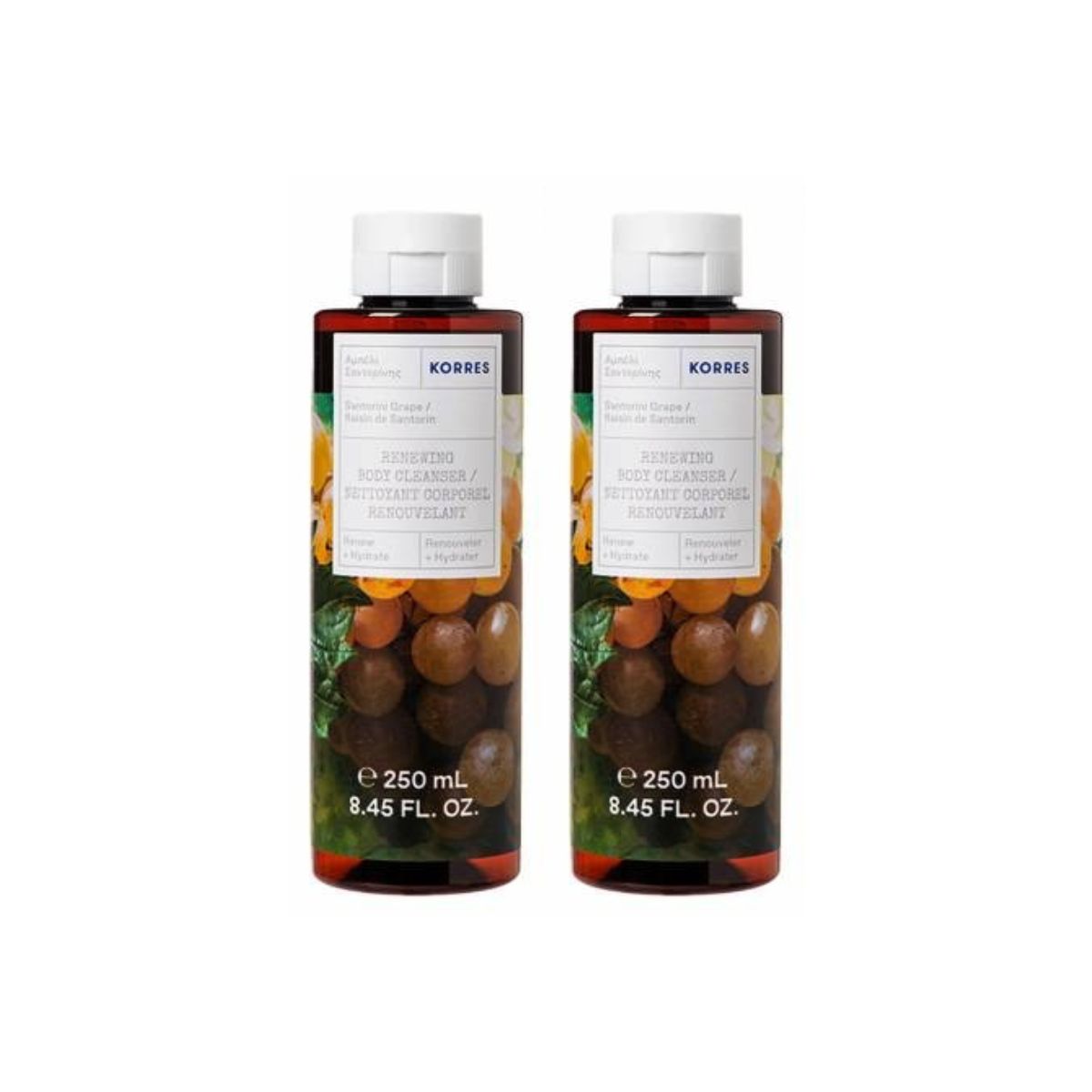 La vita pharmacy georgia constantinou limassol Cyprus product Korres Santorini Grape Renewing Body Cleanser 2x250ml